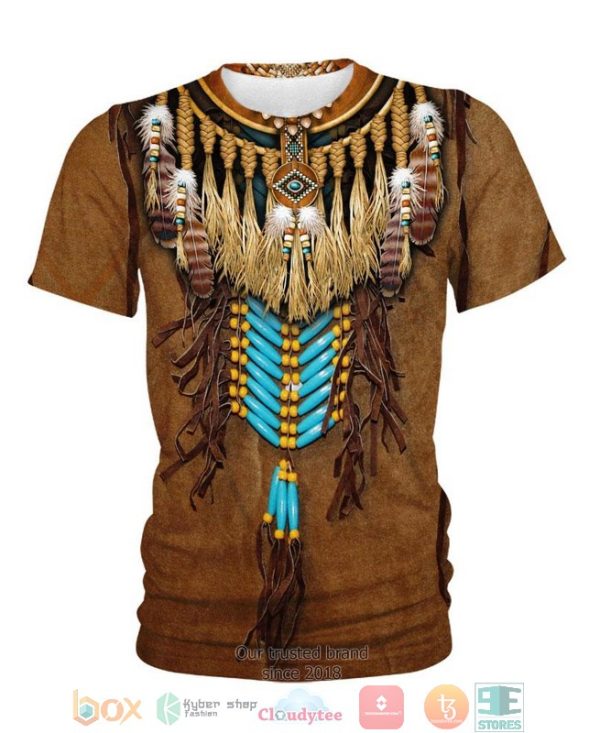 Brown Native Pattern 3D Shirt