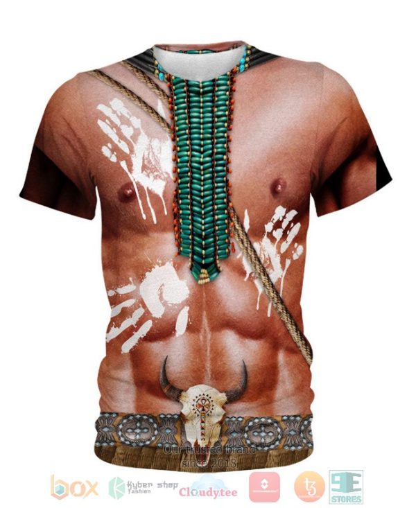 Brown Skin Pattern Native American 3D Shirt