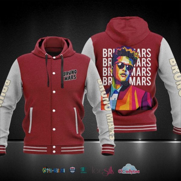 Bruno Mars Coloful Baseball Hoodie Jacket