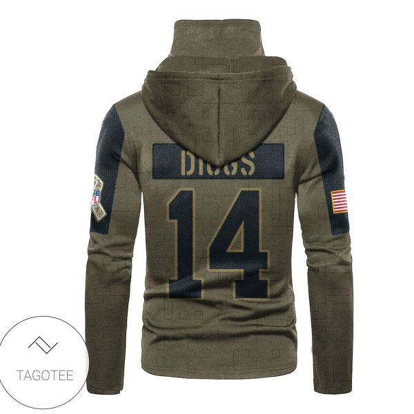 Buffalo Bills Number 14 Diggs Team Logo Mask Hoodie