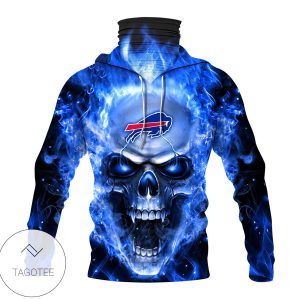 Buffalo Bills Skull Fire Mask Hoodie