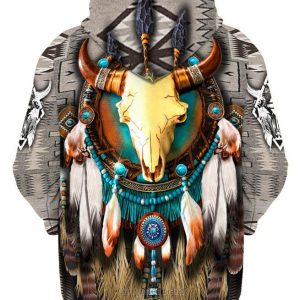 Buffalo Skull Dreamcatcher 3D Hoodie