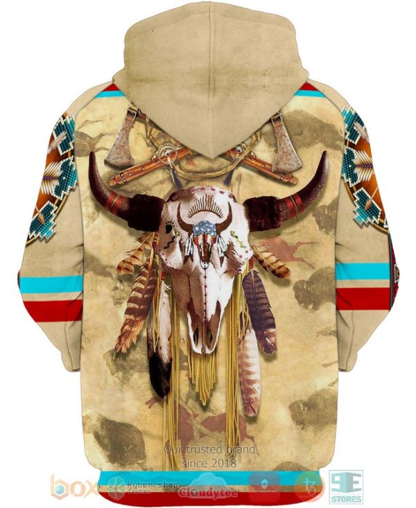 Buffalo Skull Native American 3D Hoodie