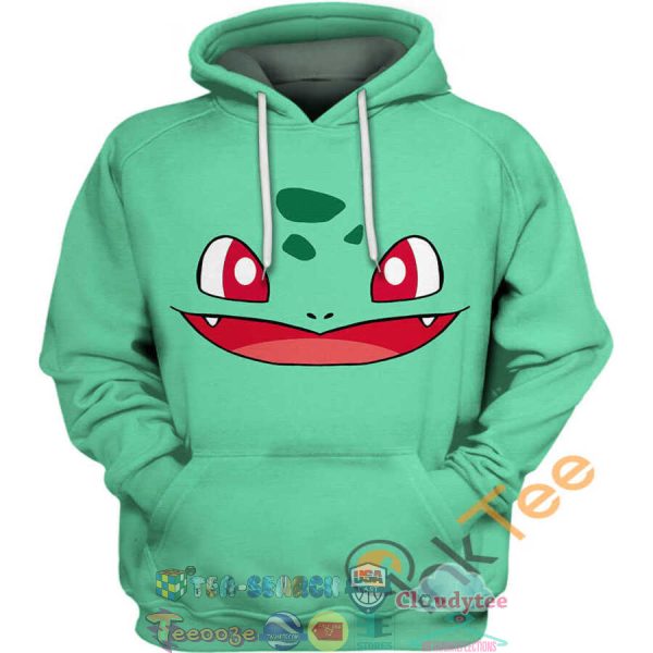 Bulbasaur Face Pokemon Hoodie 3D