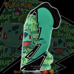 Bulbasaur Pokemon 3D Over Printed Hoodie