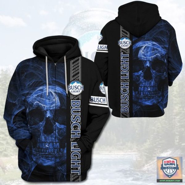 Busch Light Skull 3D All Over Print Hoodie T-Shirt