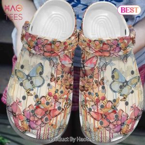 Butterfly Art Oil Painting Croc Shoes For Women – Cutie Butterflies Shoes Crocbland Clog Birthday Gifts For Daughter Mom Niece