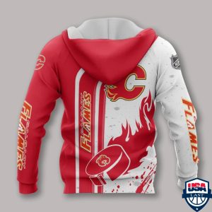 Calgary Flames Nhl Ver 1 All Over Printed Hoodie