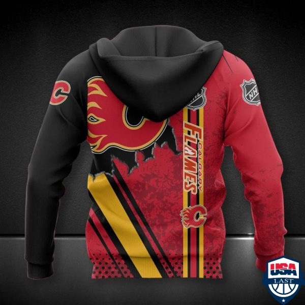 Calgary Flames Nhl Ver 3 All Over Printed Hoodie