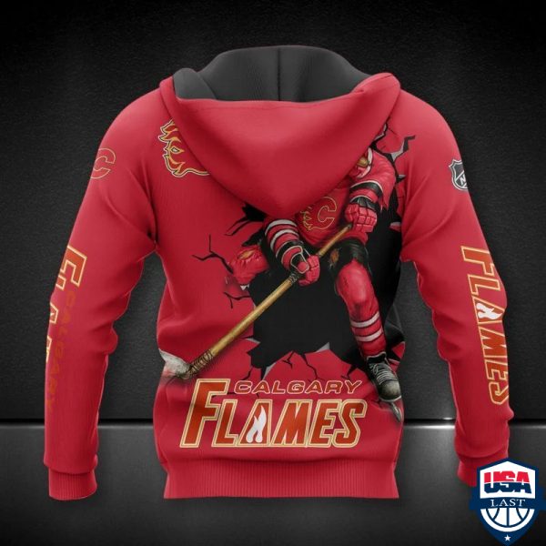 Calgary Flames Nhl Ver 4 All Over Printed Hoodie