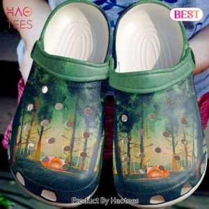 Camping In The Woods Rubber Crocs Clog Shoes Comfy Footwear