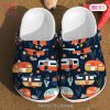 Camping Trailer Pattern Crocs Summer Happy Camper Rubber Crocs Clog Shoes Comfy Footwear