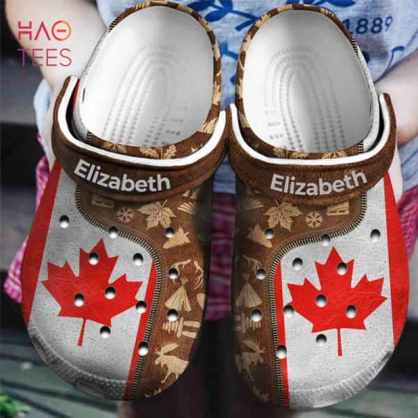 Canada Canadian Flag And Symbols Zipper Personalized Clogs Shoes