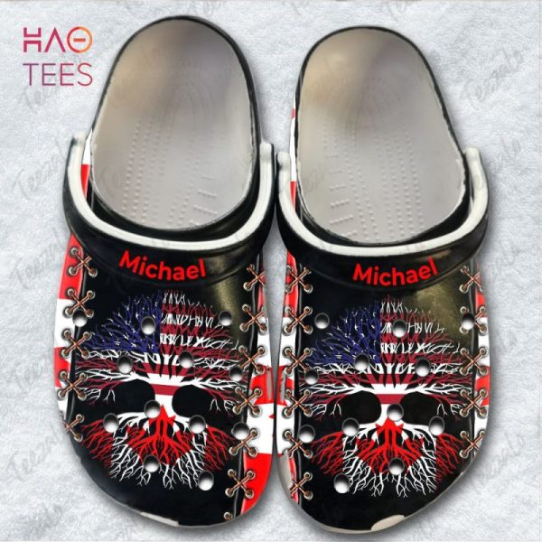 Canada Roots Gift Canadian American Flag Clogs Shoes