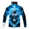 Carolina Panthers Skull Fire Mask Hoodie