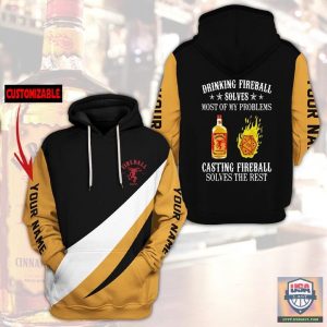 Casting Fireball Solves The Rest Custom Name 3D Hoodie