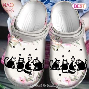 Cat Black 1 For Men And Women Gift For Fan Classic Water Rubber Crocs Clog Shoes Comfy Footwear