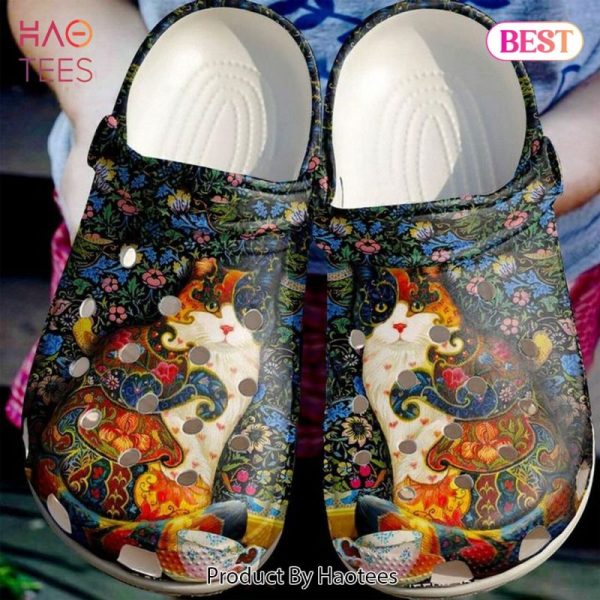 Cat Colorful 102 Gift For Lover Rubber Crocs Clog Shoes Comfy Footwear