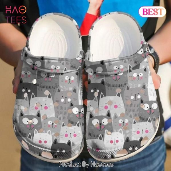 Cat Cute Gift For Lover Rubber Crocs Clog Shoes Comfy Footwear