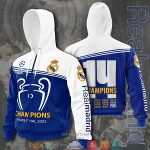 Champions League Paris Final 2022 Real Madrid 3D Shirt