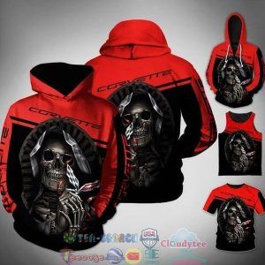 Chevrolet Corvette Maiden Skull 3D Hoodie