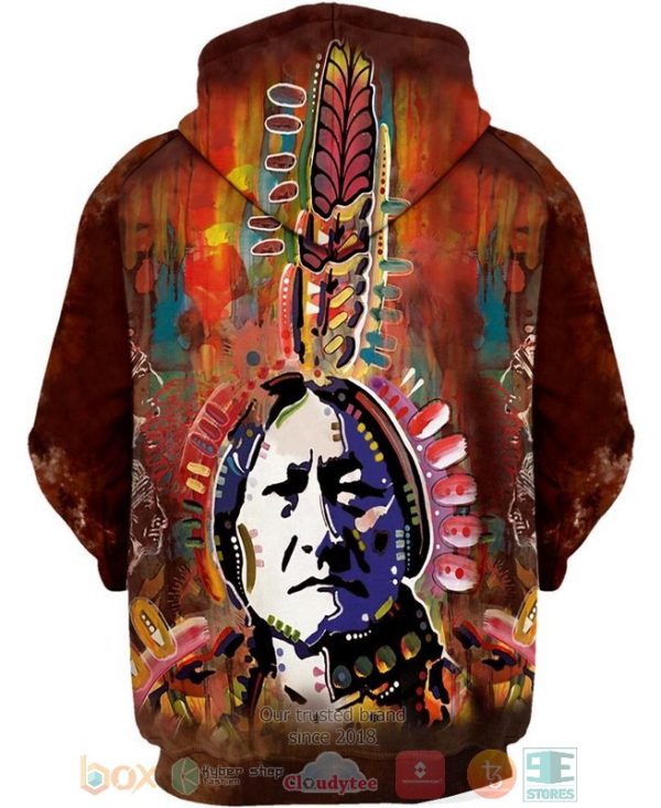 Chief Sitting Bull Art 3D Hoodie