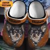 Chihuahua Brown Zipper Clogs Shoes