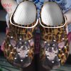 Chihuahua Clogs Shoes With Leopard Background