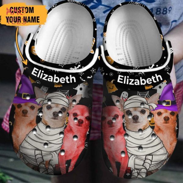 Chihuahua Halloween Personalized Clogs Shoes