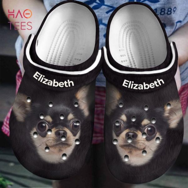 Chihuahua Head Personalized Clogs Shoes With Your Name