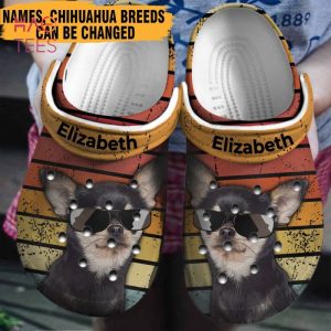 Chihuahua Vintage Personalized Clogs Shoes