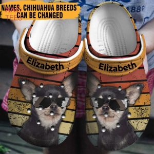 Chihuahua Vintage Personalized Clogs Shoes