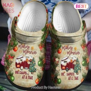 Christmas Camper Van Camping 3 Personalized Gift For Lover Rubber Crocs Clog Shoes Comfy Footwear