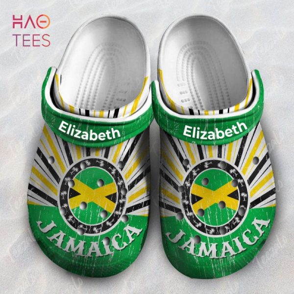 Circle Jamaica Flag Symbols Personalized Clogs Shoes