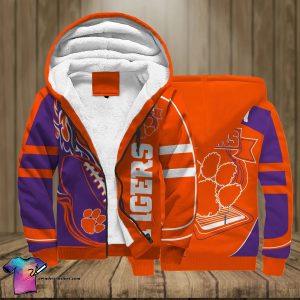 Clemson Tigers Football Team Full Print Fleece Hoodie