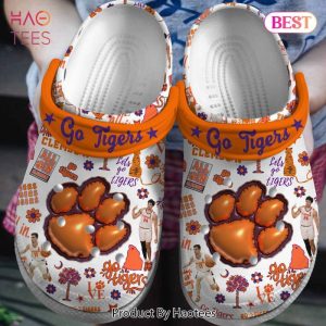 Clemson Tigers NCAA Sport Crocs Crocband Clogs Shoes Comfortable For Men Women and Kids