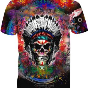 Color Native Skull 3D Shirt