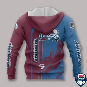 Colorado Avalanche Nhl Ver 1 All Over Printed Hoodie