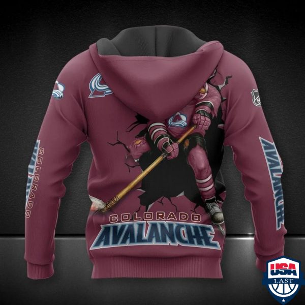 Colorado Avalanche Nhl Ver 4 All Over Printed Hoodie