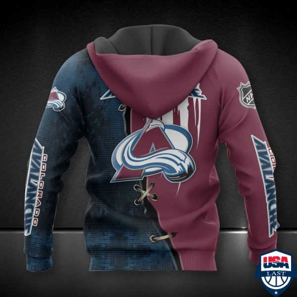 Colorado Avalanche Nhl Ver 5 All Over Printed Hoodie