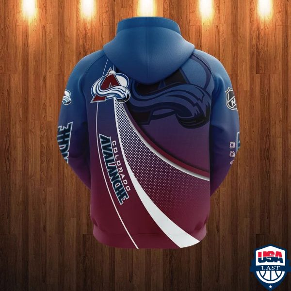 Colorado Avalanche Nhl Ver 8 All Over Printed Hoodie