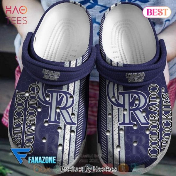 Colorado Rockies MLB logo blue red MLB Sport Crocs Clogs Crocband Shoes Comfortable For Men Women and Kids Exclusive