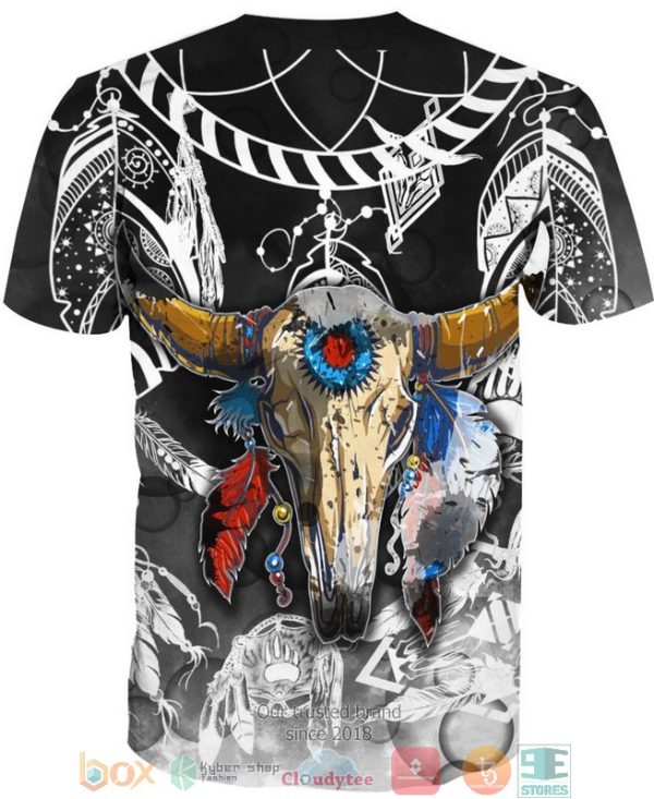 Colorful Buffalo Skull 3D Shirt