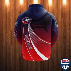 Columbus Blue Jackets Nhl Ver 3 All Over Printed Hoodie