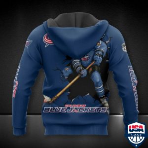 Columbus Blue Jackets Nhl Ver 6 All Over Printed Hoodie