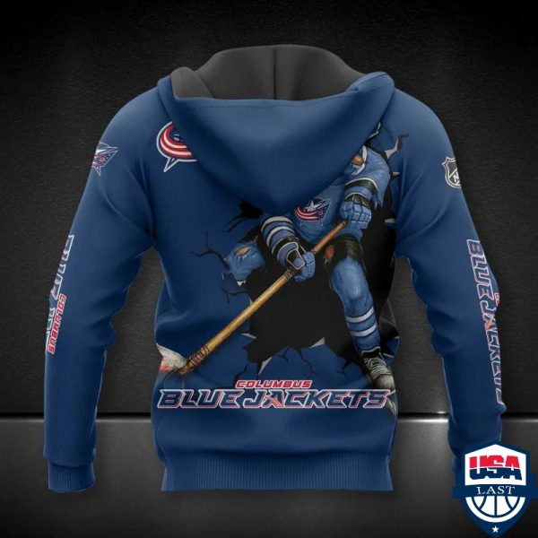 Columbus Blue Jackets Nhl Ver 6 All Over Printed Hoodie