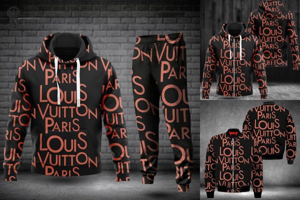 Combo Louis Vuitton Color Symbol Hoodie Bomber Jacket And Pants