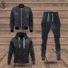 Combo Louis Vuitton Dark Gray Hoodie Bomber Jacket And Pants