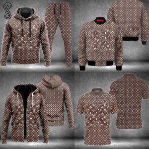 Combo Louis Vuitton Flower Symbol Hoodie Bomber Jacket And Pants