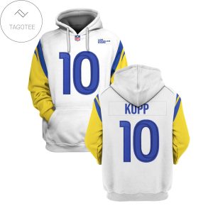 Cooper Douglas Kupp No 10 Los Angeles Rams White Hoodie